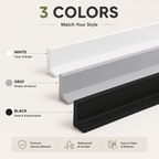 Silicone water splash guard available in White, Gray and Black